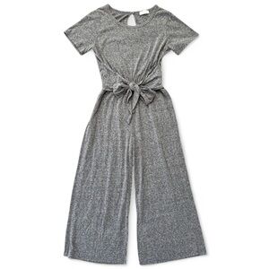 Pink Lily Heathered Blue Gray Jumpsuit